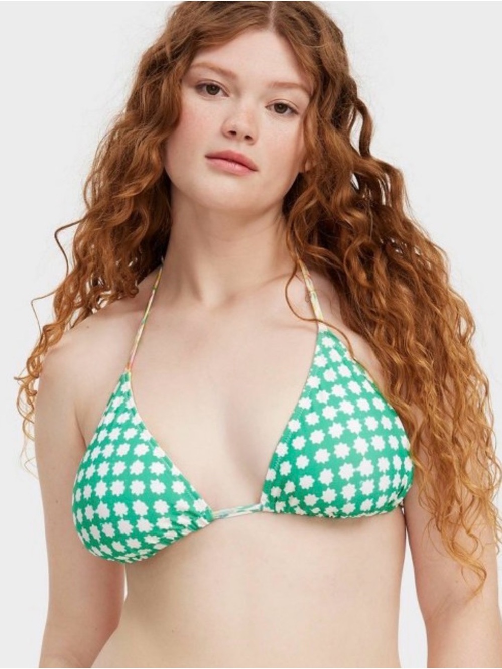 Women's Vacation/Star Geo Reversible Triangle Bikini Top Yellow/Green 
NWT XXS - Picture 10 of 13